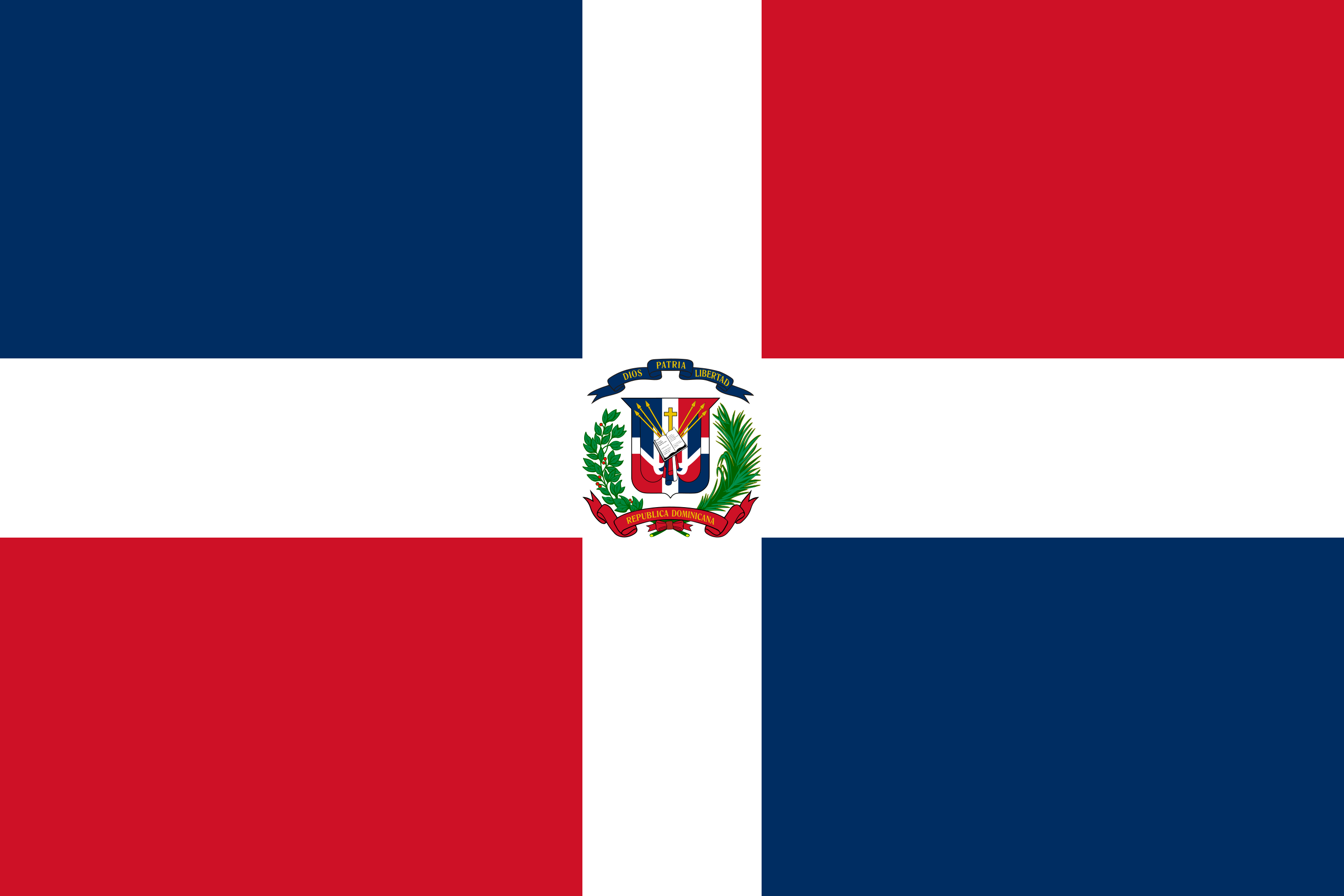 Printable Dominican Republic Flag