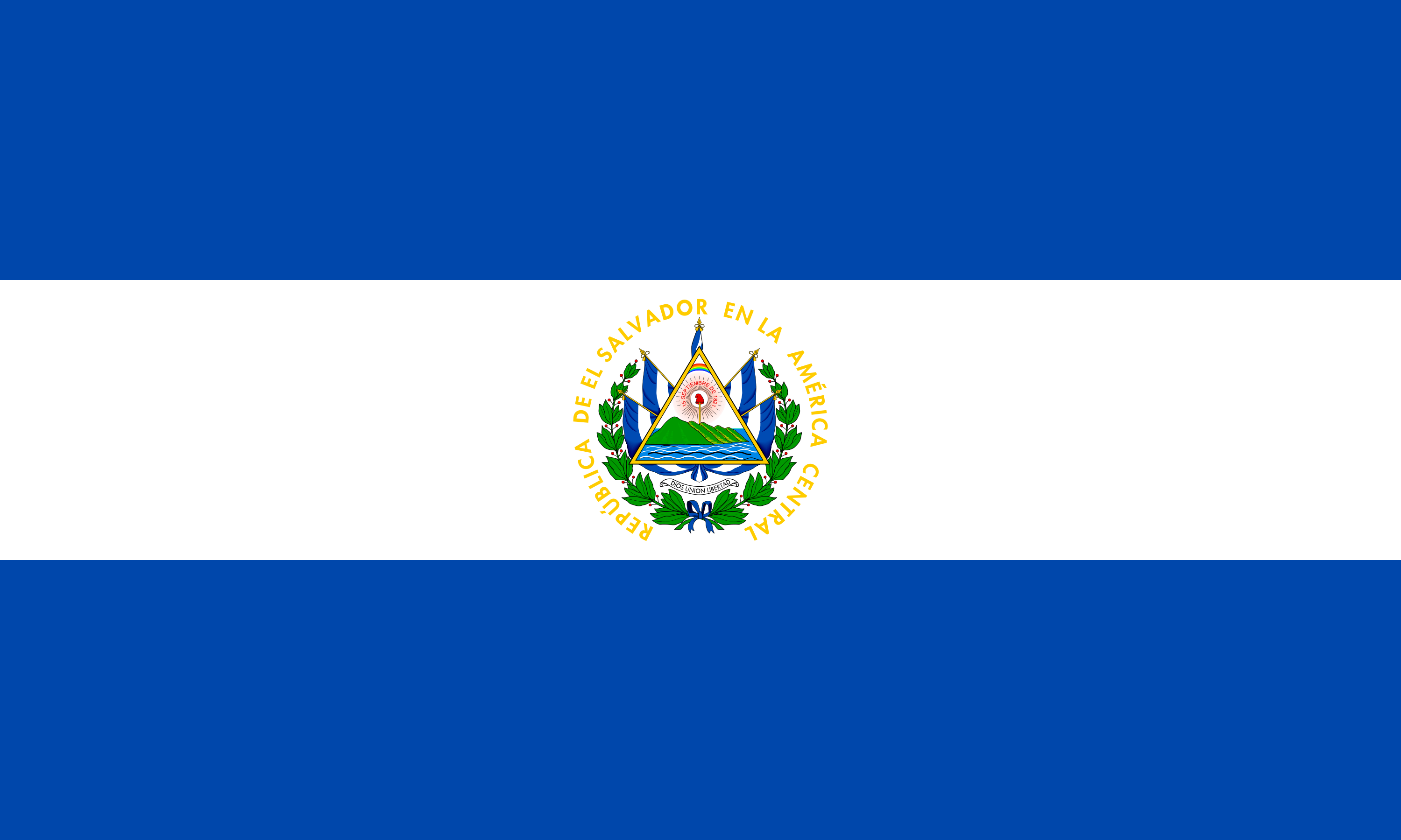 x 5ft El Salvador 3ft Country Flag Wall Banner 