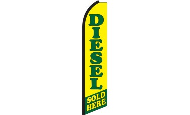 Diesel Sold Here Swooper Feather Flag