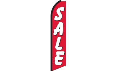 Sale (Red & White) Swooper Feather Flag