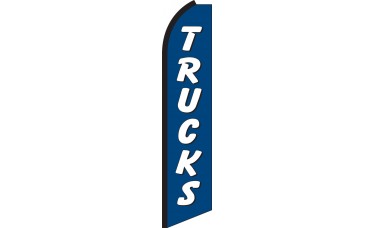 Trucks (Blue & White) Swooper Feather Flag