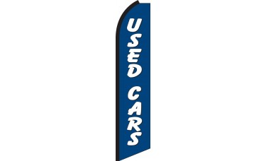 Used Cars (Blue & White) Swooper Feather Flag