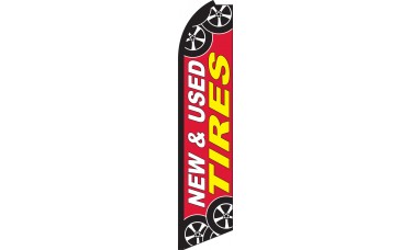 New & Used Tires Windless Full Sleeve Swooper Flag Feather Banner 
