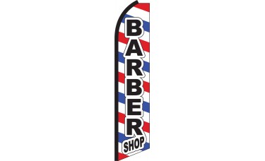 Barber Shop Swooper Feather Flag