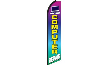 Computer Repair Swooper Feather Flag