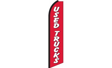 Used Trucks (Red & White) Swooper Feather Flag