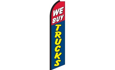 We Buy Trucks Swooper Feather Flag