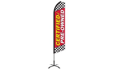 Certified Pre-Owned Red Swooper Feather Flag