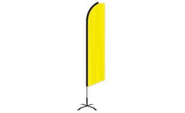 Solid Yellow Swooper Feather Flag