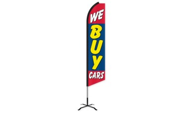 We Buy Cars Swooper Feather Flag