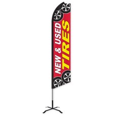 New & Used Tires Swooper Feather Flag