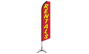 Rentals Red/Yellow Swooper Feather Flag