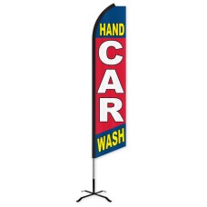 Hand Car Wash Swooper Feather Flag
