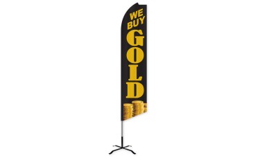 We Buy Gold Swooper Feather Flag