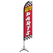 Auto Parts Swooper Feather Flag