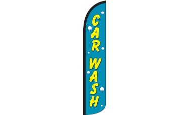 Car Wash Wind-Free Feather Flag
