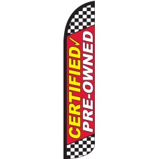 Certified Pre-Owned Red Wind-Free Feather Flag