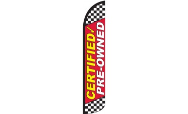 Certified Pre-Owned Red Wind-Free Feather Flag