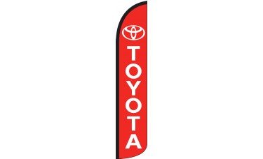 Toyota Red/White Wind-Free Feather Flag