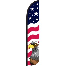 Stars & Bars Eagle Wind-Free Feather Flag