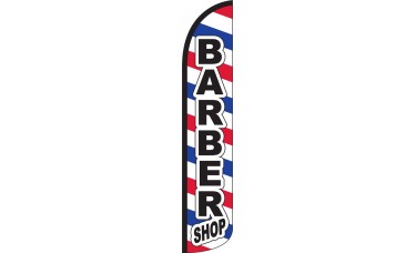 Barber Shop Wind-Free Feather Flag