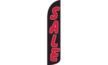 Sale (Black & Red) Wind-Free Feather Flag