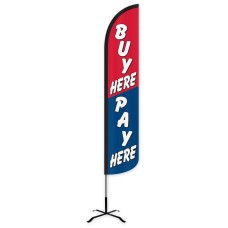 Buy Here Pay Here Wind-Free Feather Flag