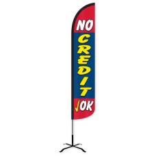No Credit OK Wind-Free Feather Flag