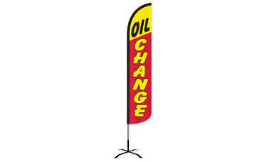 Oil Change Wind-Free Feather Flag