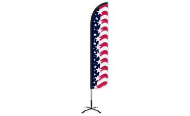 Star Spangled Banner Wind-Free Feather Flag