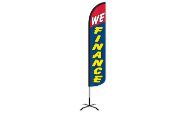 We Finance Wind-Free Feather Flag