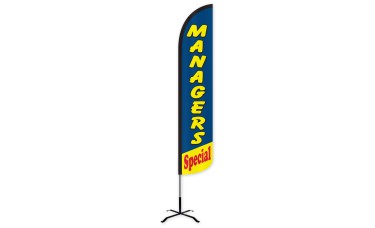 Managers Special Wind-Free Feather Flag