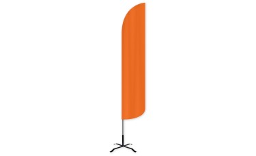 Solid Orange Wind-Free Feather Flag