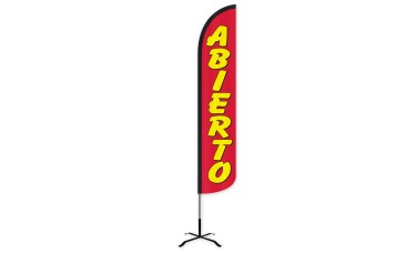 Abierto Wind-Free Feather Flag
