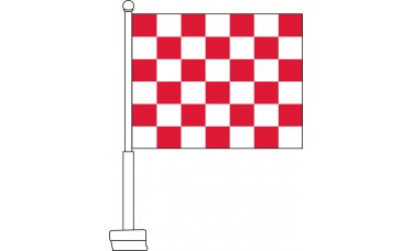 Checkered (Red & White) Car Flag