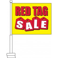 Red Tag Sale Car Flag