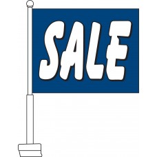 Sale (Blue & White) Car Flag