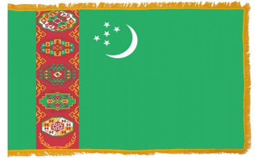 Turkmenistan Flag Indoor Polyester