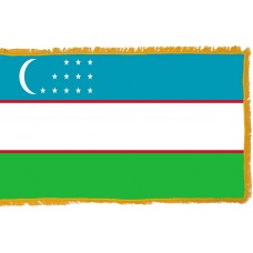 Uzbekistan Flag Indoor Polyester