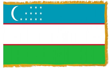 Uzbekistan Flag Indoor Polyester