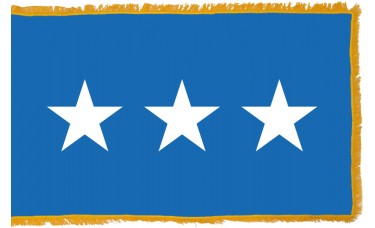 3 Star Air Force Lt. General Indoor Flag