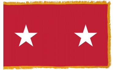  2 Star Army Major General Indoor Flag