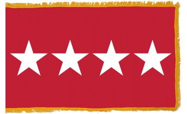 4 Star Army General Indoor Flag