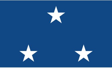 3 Star Seagoing Navy Vice Admiral Outdoor Flag