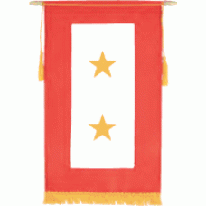 2 Star Service Banner - Gold Stars
