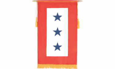 3 Star Service Banner - Blue Stars