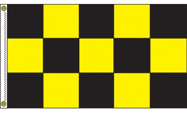 Checkered Black/Yellow 3' x 5' Flag Outdoor Nylon