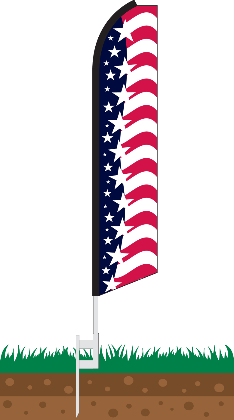 MARBLE & GRANITE 11.5' Swooper #3 Feather Flag Banner 
