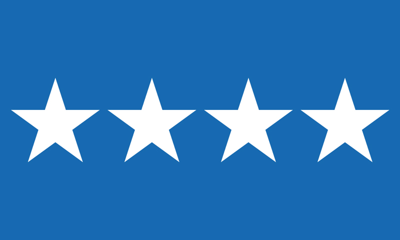 4 Star Air Force General Outdoor Flag