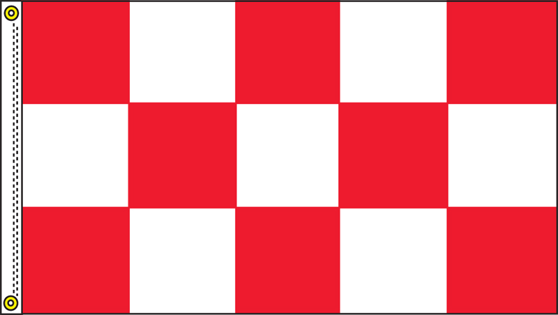 Red and White Checkered Check 3'x2' Flag 